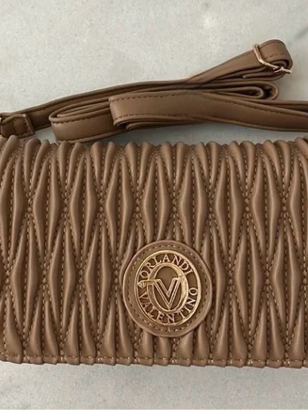 Valentino Orlandi Crossbody Purse in Taupe new without tags